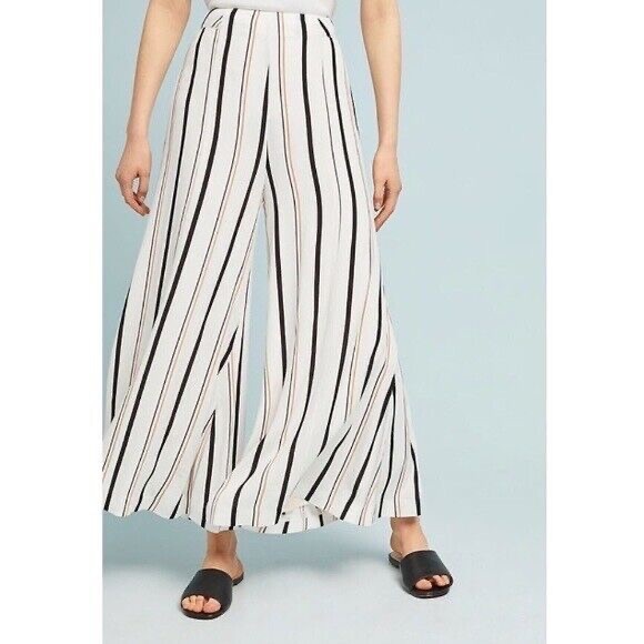 Anthropologie ETT:TWA Manon High Waist Flared Wide Leg Striped Pants - Picture 4 of 7